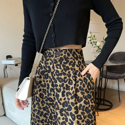 Fashion Leopard High Waist Women's Pants