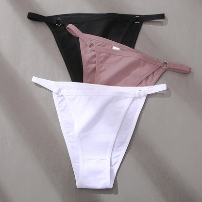 3Pcs/set Women's Cotton Panties Low Waist Bikini