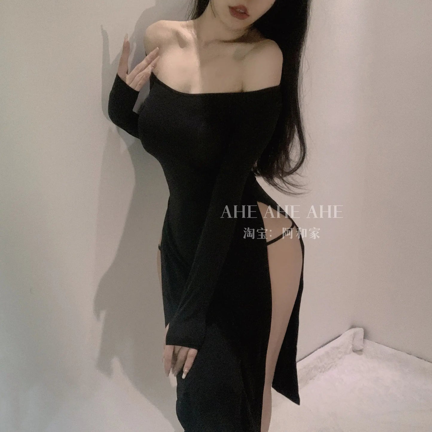 Sexy High Elasticity Long Dress Elegant Sexy