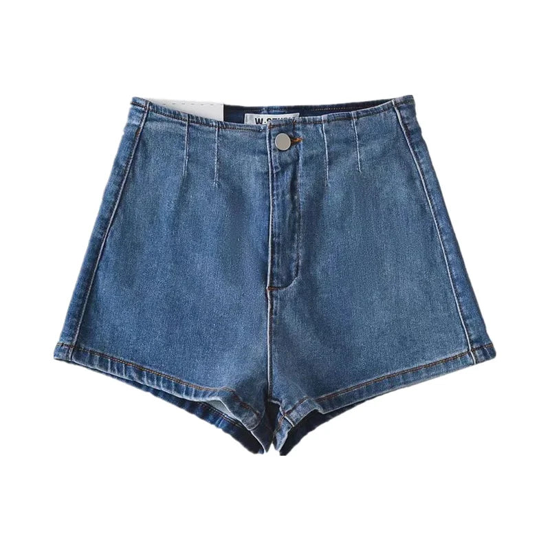 2025 Spring/summer New Style Distressed Solid Denim Shorts