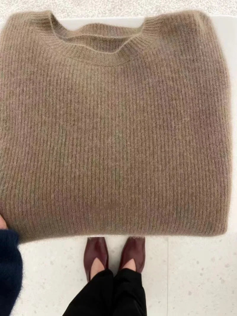 Autumn Winter New Round Neck Cashmere Sweater