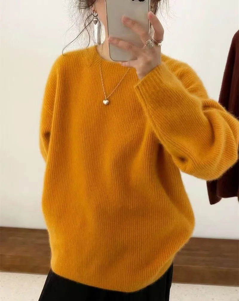 Autumn Winter New Round Neck Cashmere Sweater