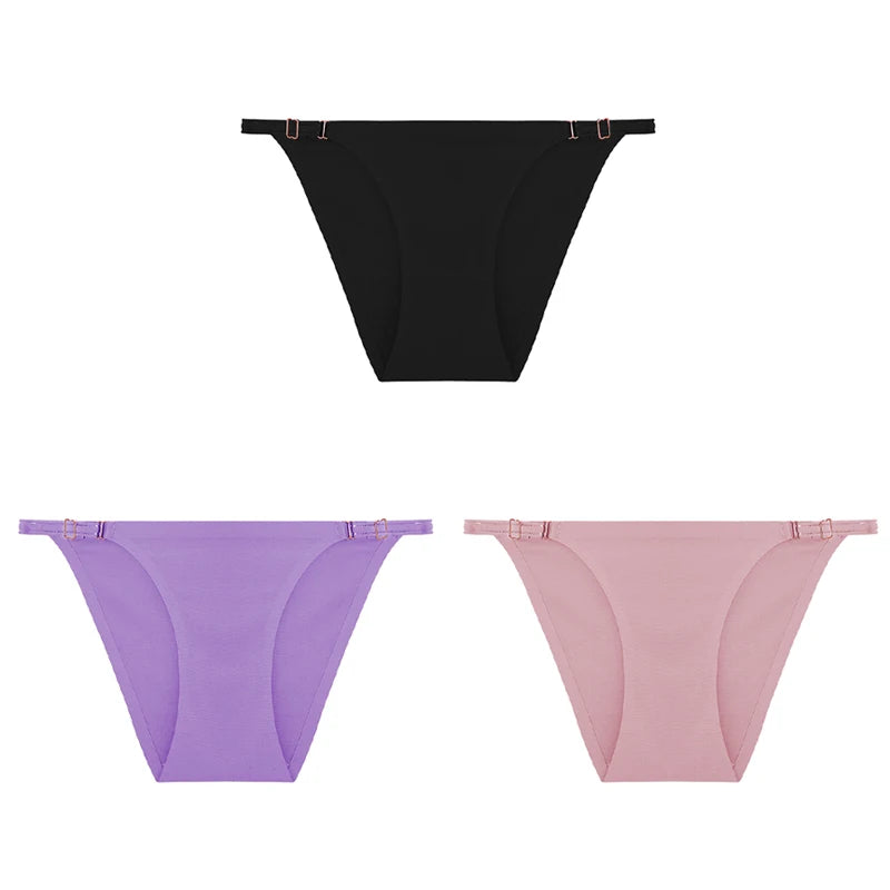 3Pcs/set Seamless Ice Silk Underwear