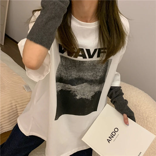 Cool Print Women's T-shirts Creative Fashion T Shirt