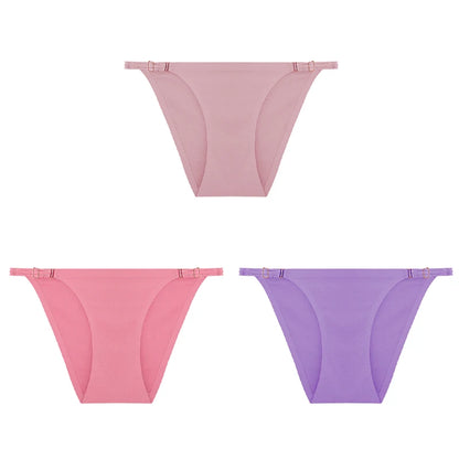 3Pcs/set Seamless Ice Silk Underwear