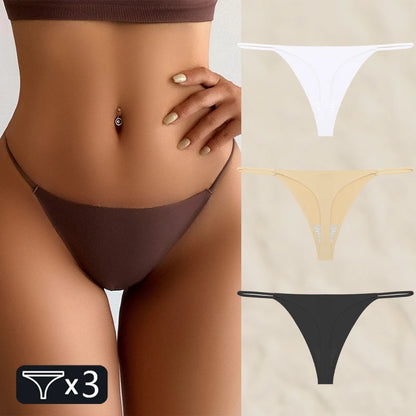 3PC/SET Seamless Low Waist Panties for Women Sexy