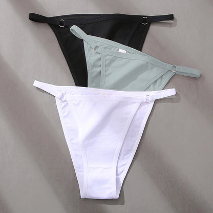 3Pcs/set Women's Cotton Panties Low Waist Bikini