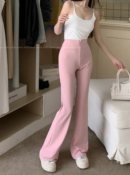 Spring New Tight High Waist Slim Women's Pants Solid Fashion