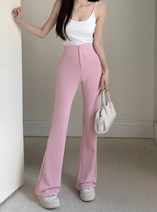 Spring New Tight High Waist Slim Women's Pants Solid Fashion