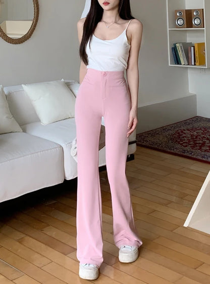 Spring New Tight High Waist Slim Women's Pants Solid Fashion