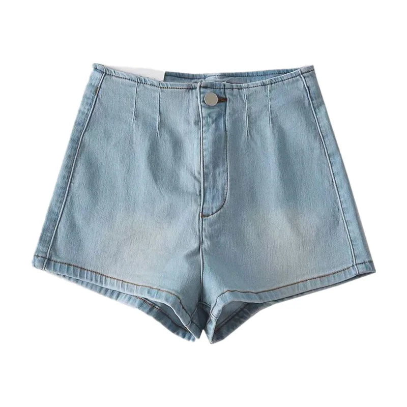 2025 Spring/summer New Style Distressed Solid Denim Shorts