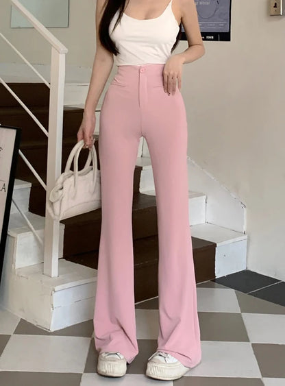 Spring New Tight High Waist Slim Women's Pants Solid Fashion