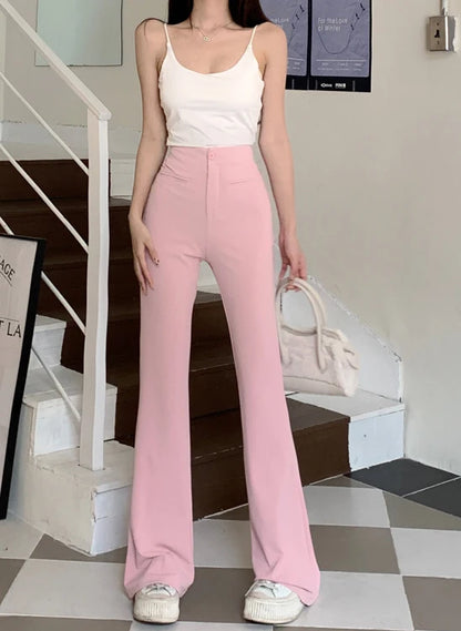 Spring New Tight High Waist Slim Women's Pants Solid Fashion