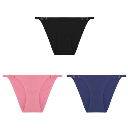 3Pcs/set Seamless Ice Silk Underwear