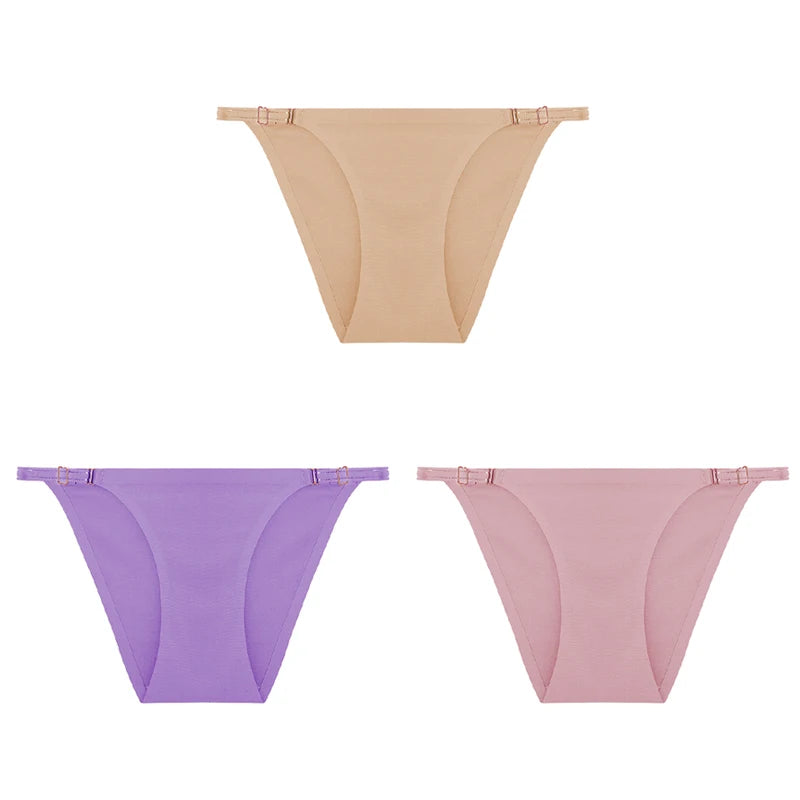 3Pcs/set Seamless Ice Silk Underwear