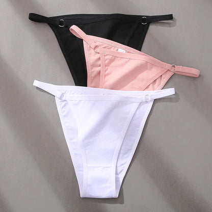 3Pcs/set Women's Cotton Panties Low Waist Bikini