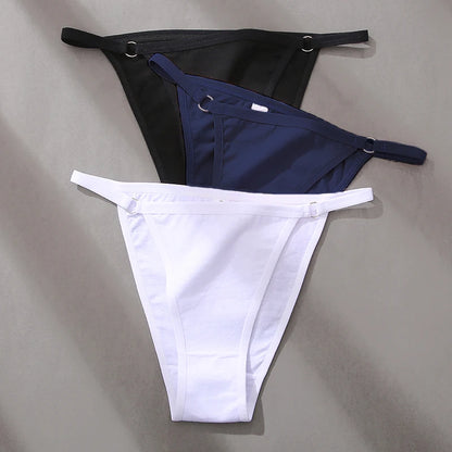 3Pcs/set Women's Cotton Panties Low Waist Bikini