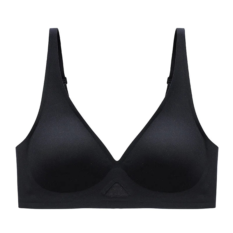 Deep V Seamless Bra Women Sexy Hollow Underwear Ladies