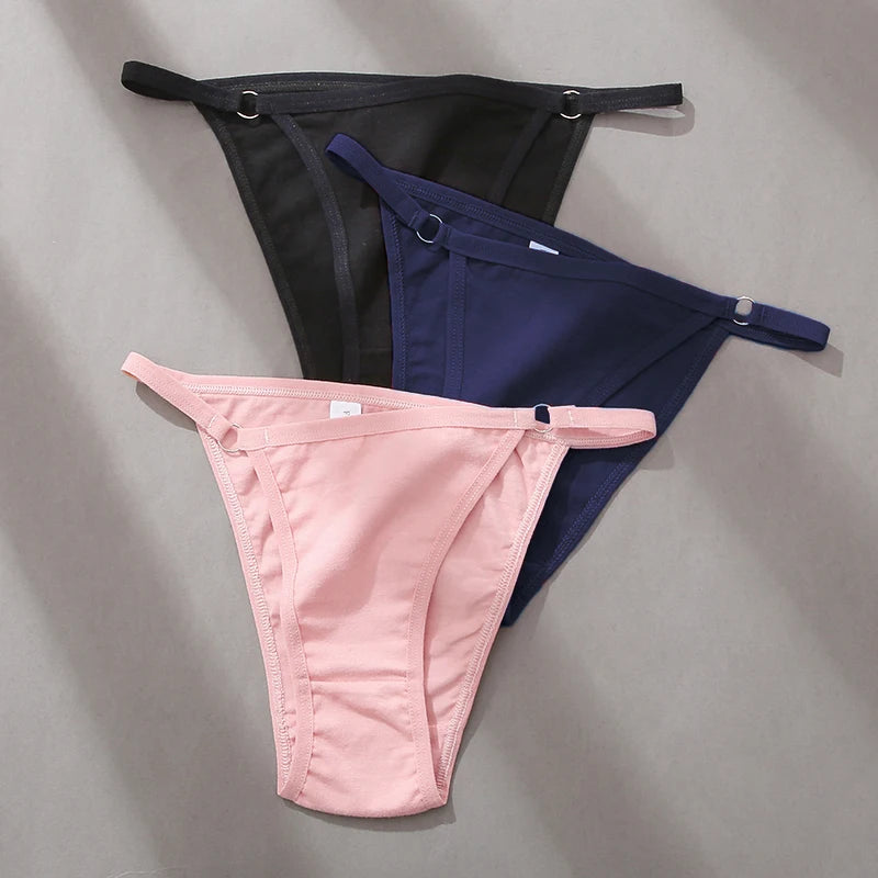 3Pcs/set Women's Cotton Panties Low Waist Bikini