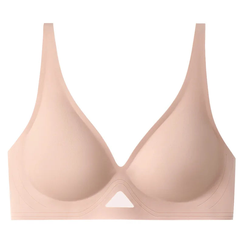 Deep V Seamless Bra Women Sexy Hollow Underwear Ladies