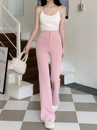 Spring New Tight High Waist Slim Women's Pants Solid Fashion