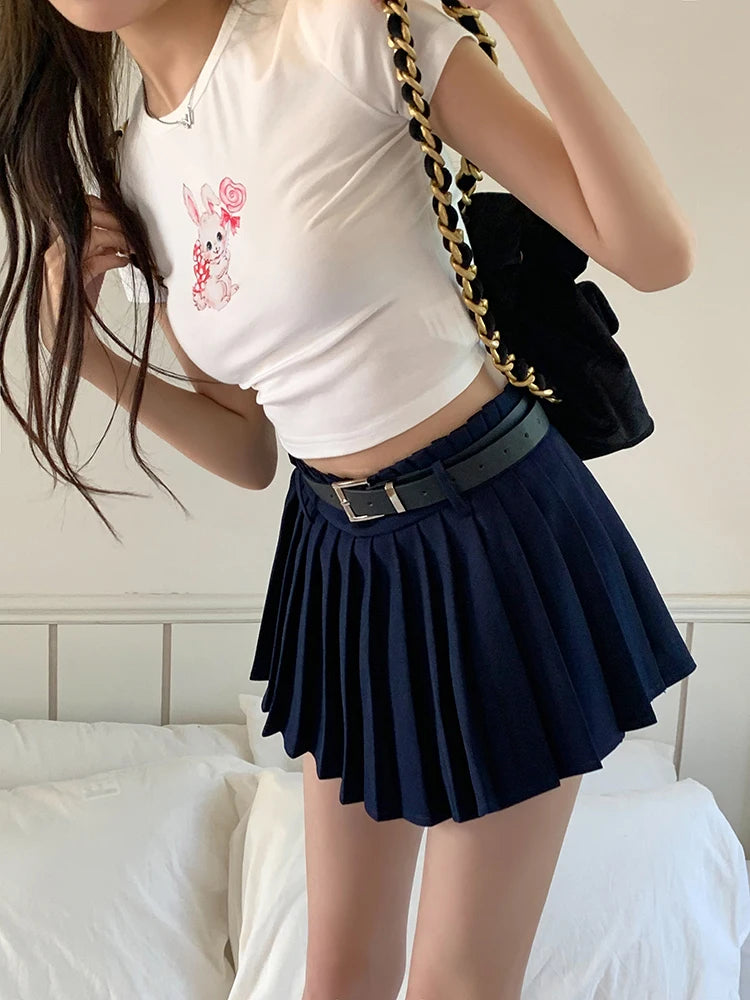 Summer New Solid Color Slim Skirts Woman Sweet Sexy