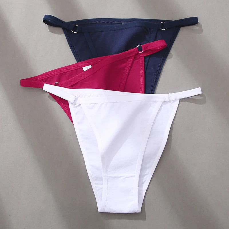 3Pcs/set Women's Cotton Panties Low Waist Bikini