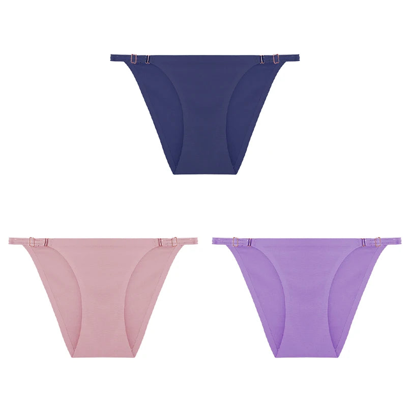 3Pcs/set Seamless Ice Silk Underwear